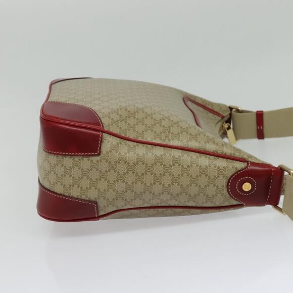 CELINE Macadam Canvas Shoulder Bag Pvc Beige Gold - Picture 5 of 12